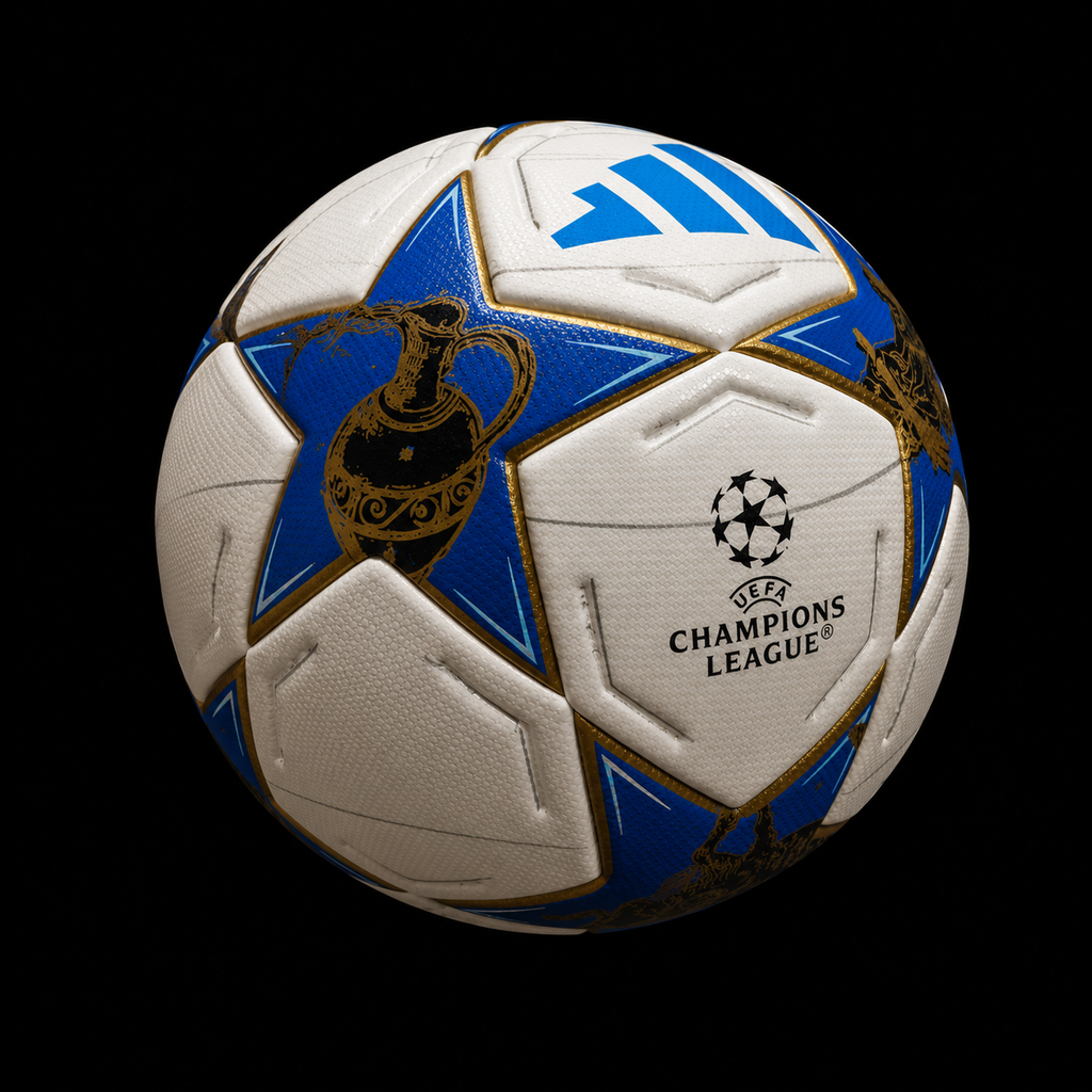 UEFA Champions League 2025/26 Official Match Ball – Thermal Bonded & Embossed Pro Football