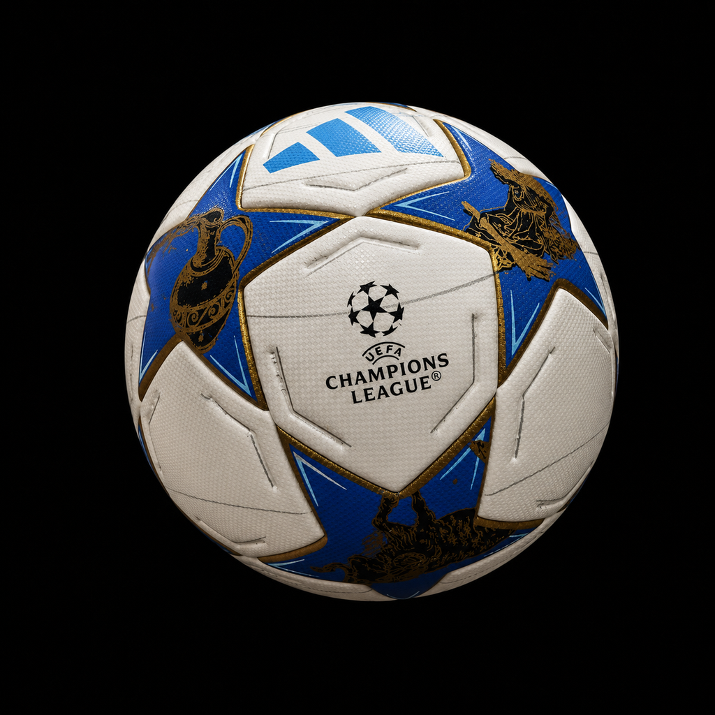 UEFA Champions League 2025/26 Official Match Ball – Thermal Bonded & Embossed Pro Football