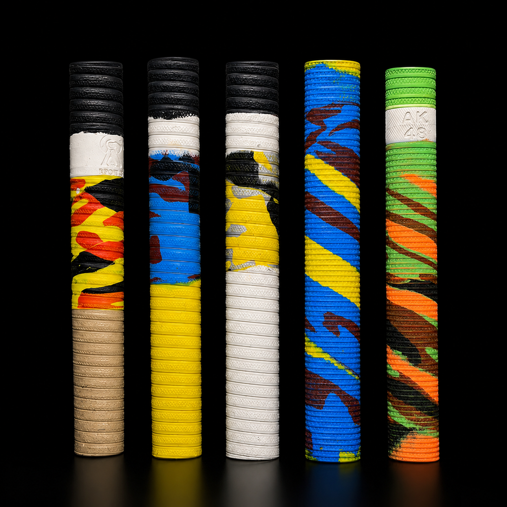Bazi Professional Cricket Bat Grips | Multi-Color Non-Slip Rubber Grips | High-Traction Bat Handles